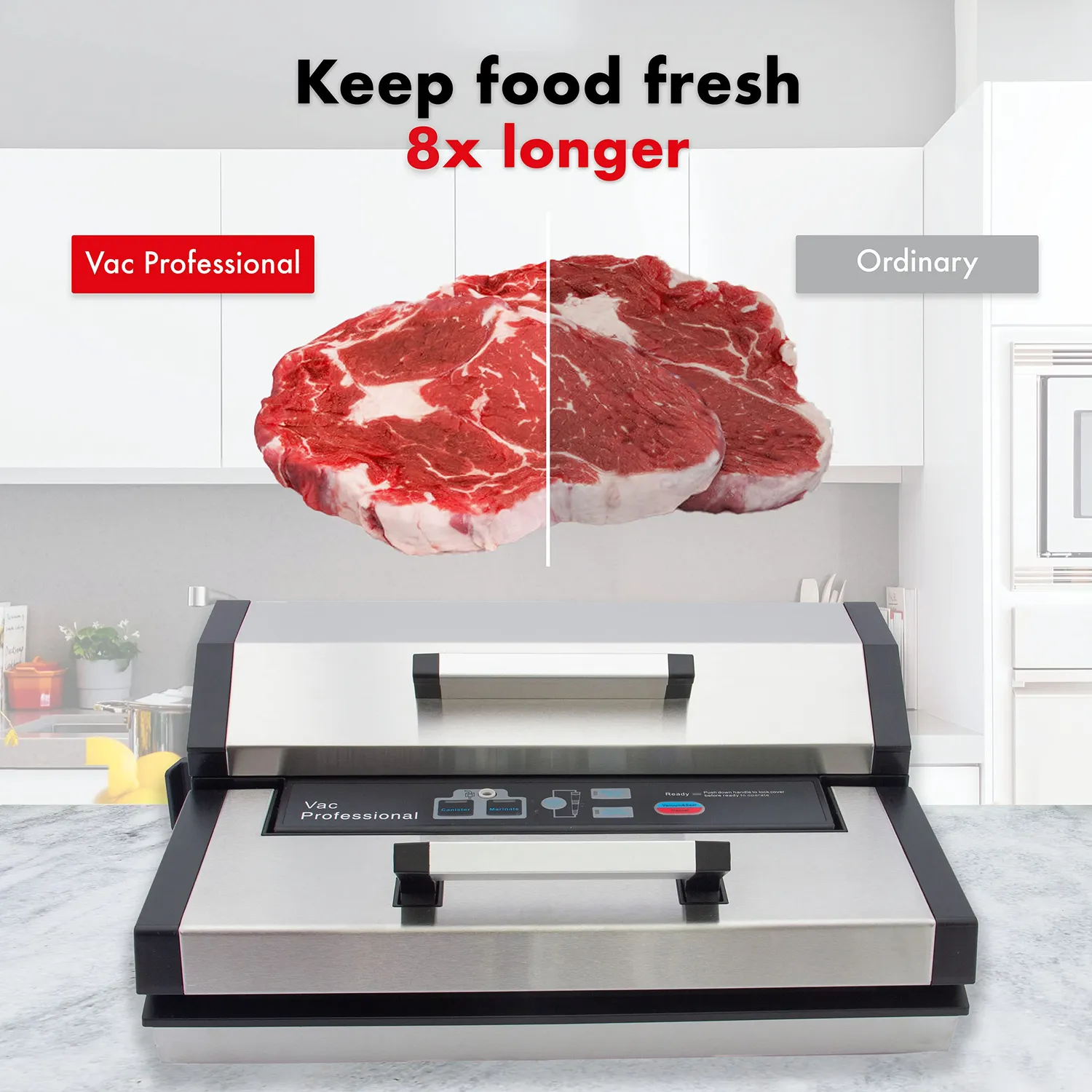 Solis Vac Professional 572 machine sous vide argent marinade