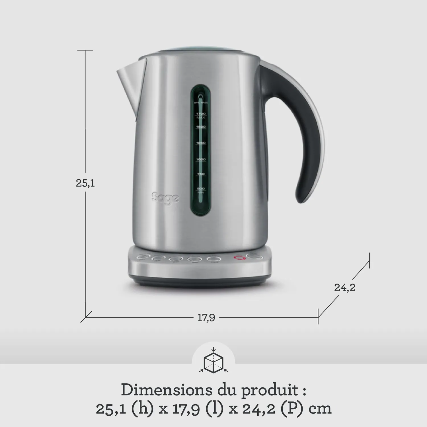 Sage The Smart Kettle Bouilloire Électrique Inox Brossé