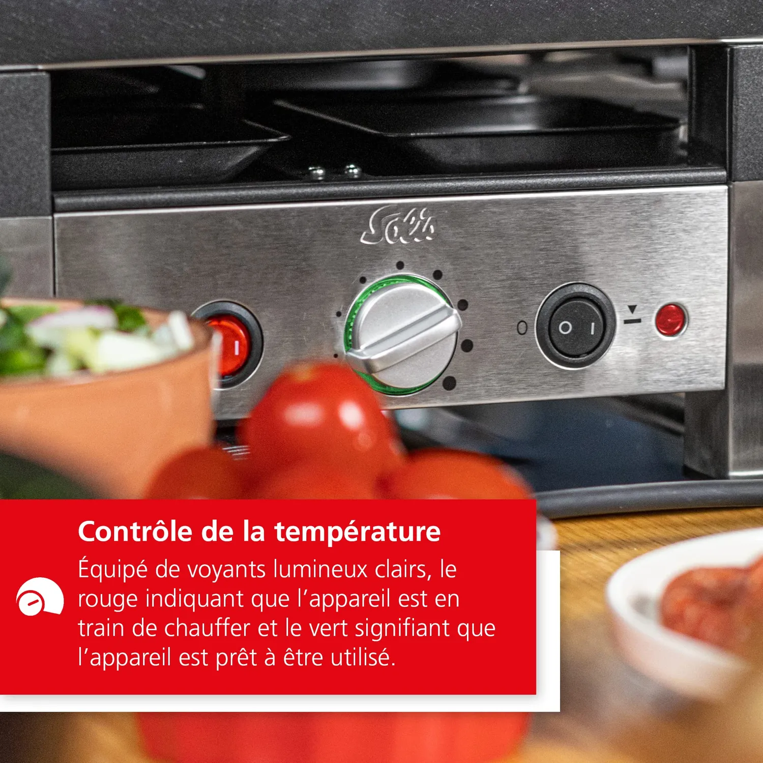 Solis Table Grill 791 grill raclette 8 personnes inox