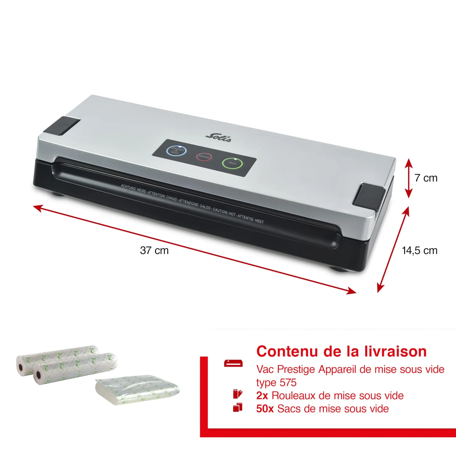 Solis Vac Smart 922.23 machine sous vide inox