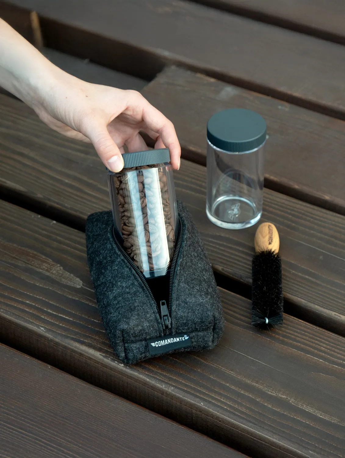 Comandante Tool Pouch trousse à outils anthracite laine