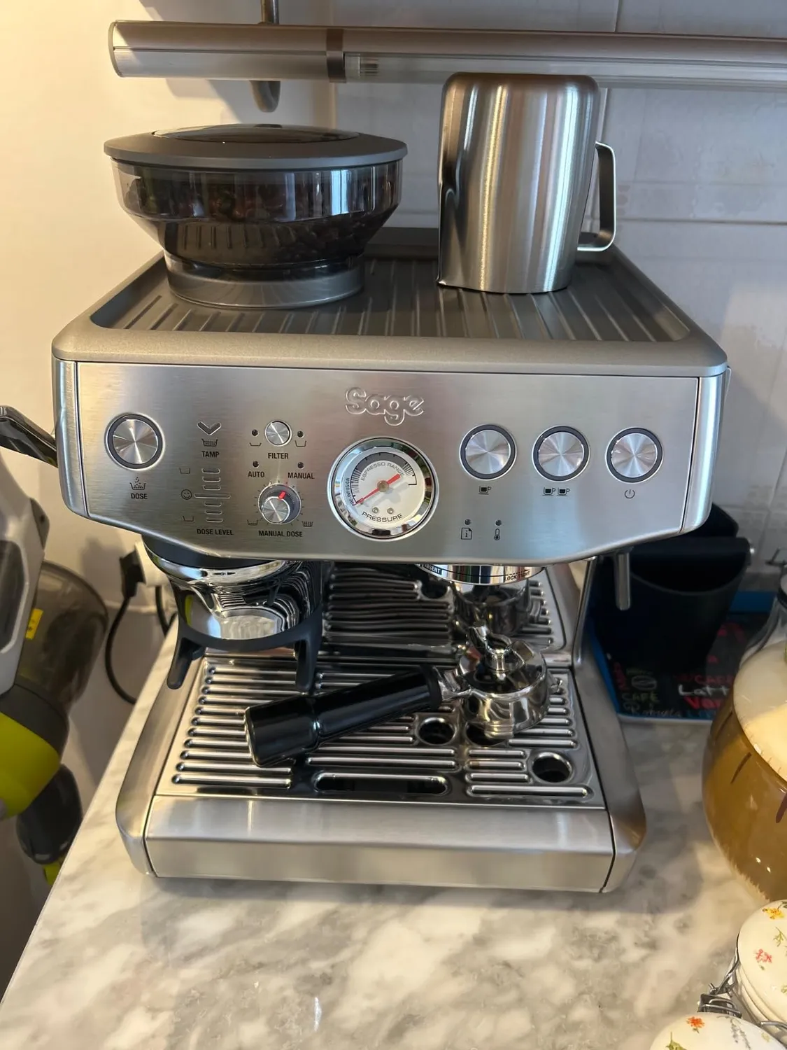 Sage Barista Express Impress machine espresso inox brosse