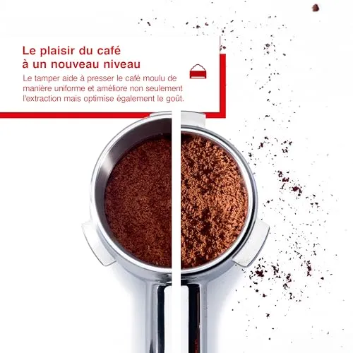 Solis Tamper café 54 mm acier inoxydable chromé