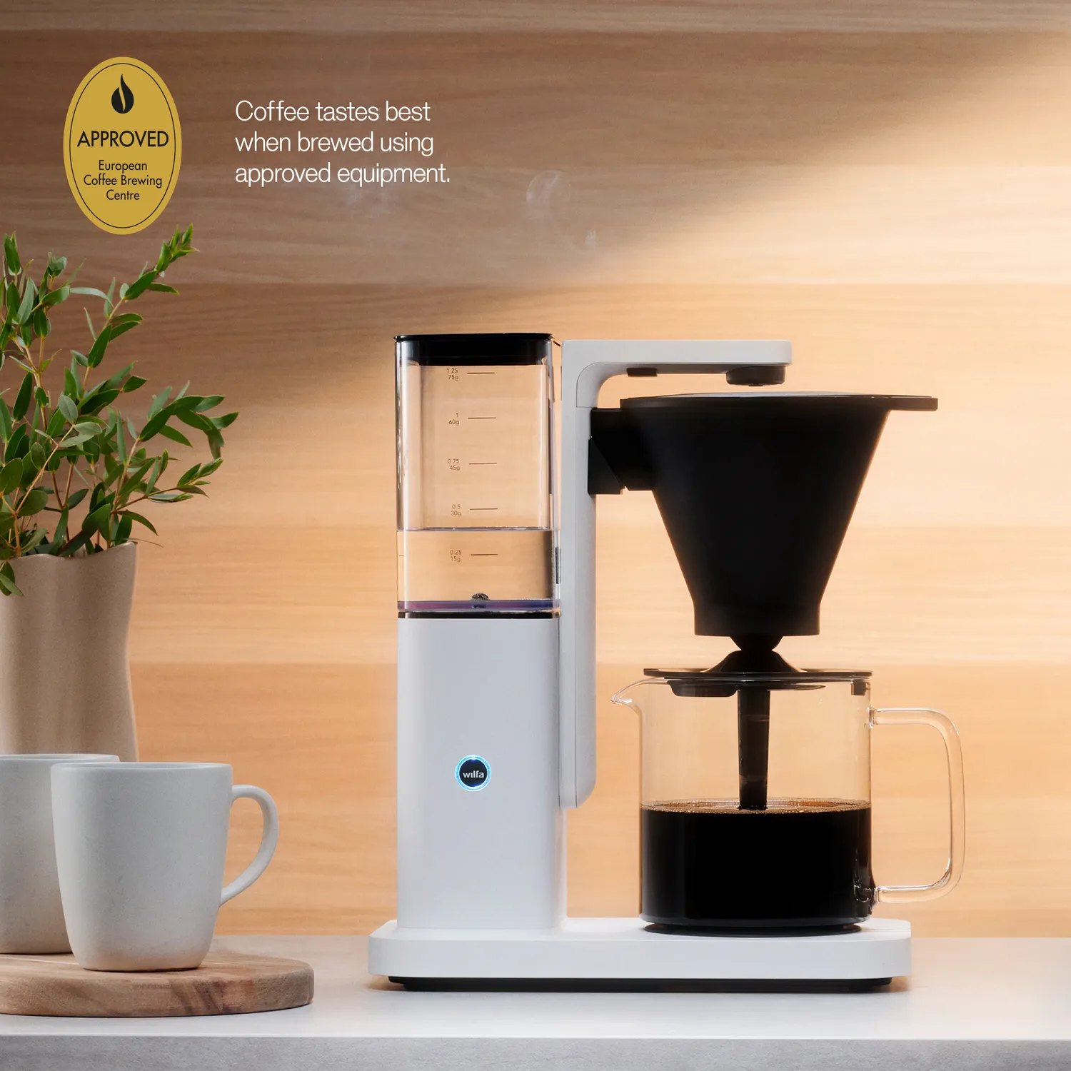 Wilfa Zense cafetière filtre 1,25 L blanche pompe