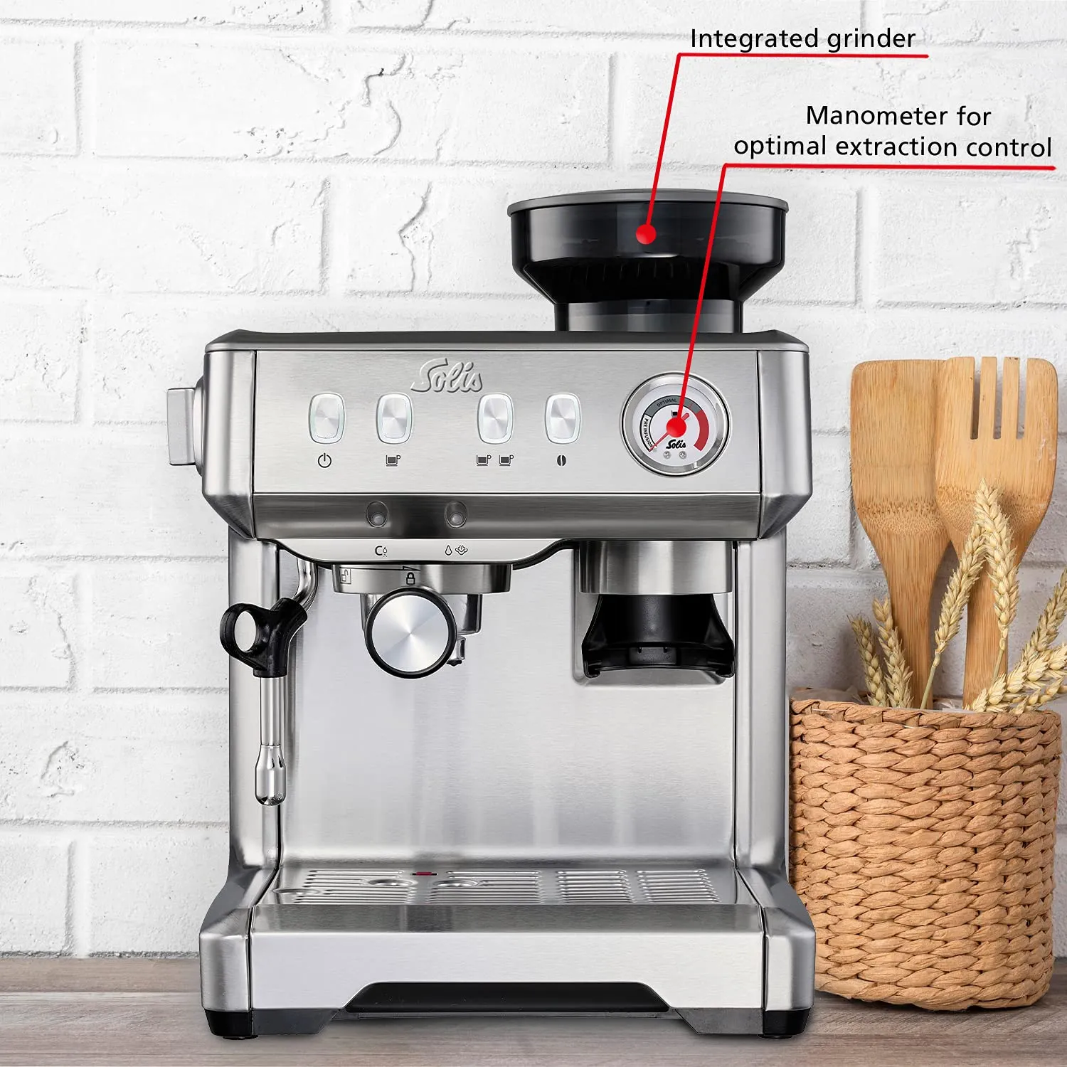 Solis Grind Infuse Compact 1018 machine expresso 2,5 L broyeur