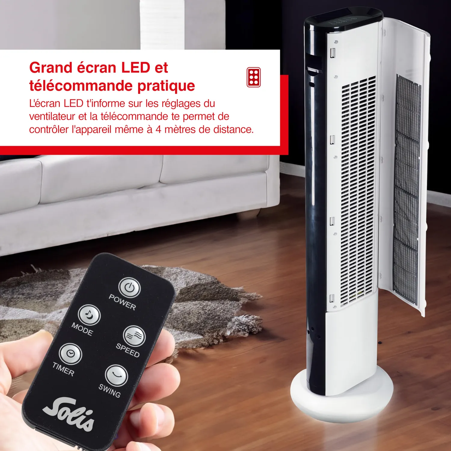 Solis 757 Easy Breezy ventilateur tour 3 vitesses
