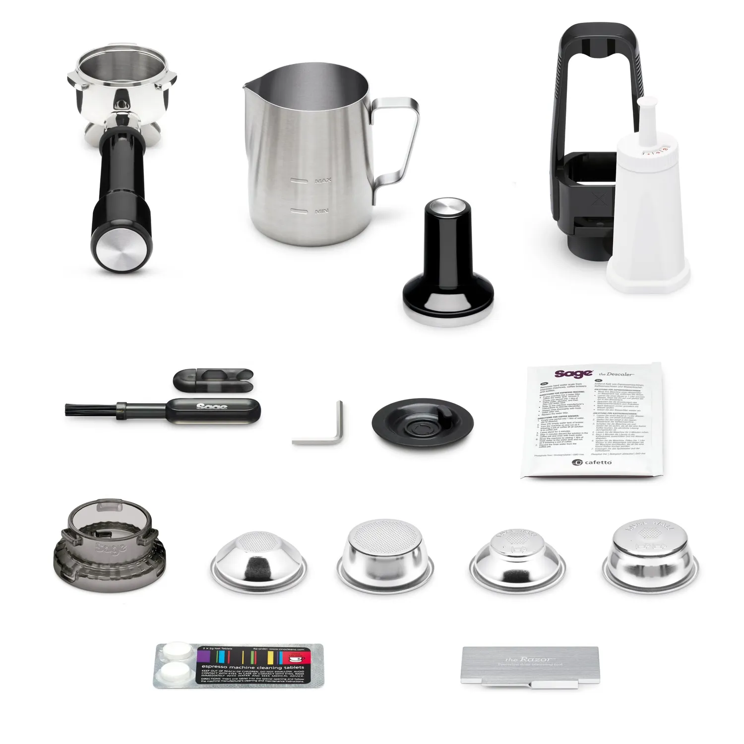 Sage Barista Pro SES878 machine expresso truffe noire moulin