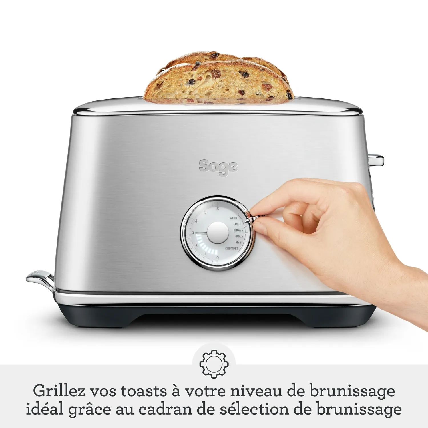 Sage Toast Select Luxe grille-pain inox brossé 2 fentes