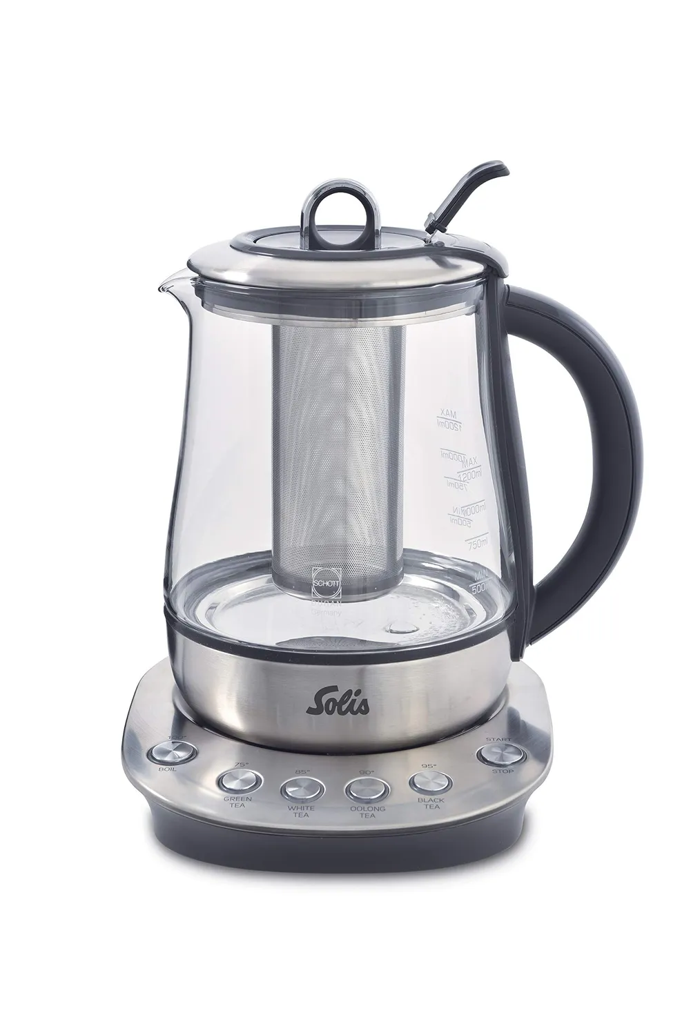 Solis Tea Kettle Classic 5514 bouilloire théière verre argent