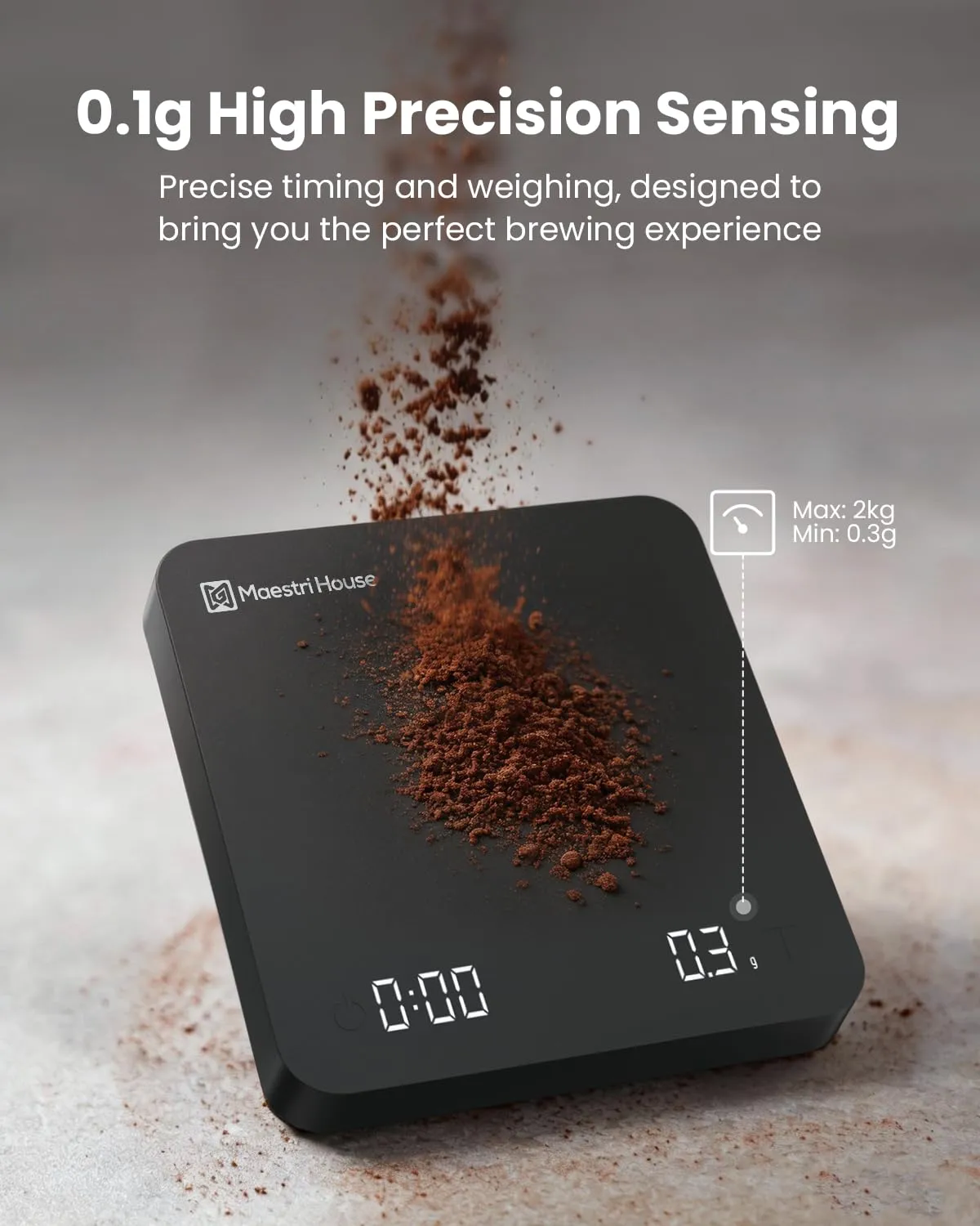 Maestri House Lab S1 Air balance espresso noire minuteur