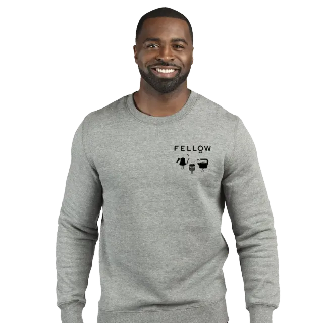 Fellow Logo sweat crew gris M recyclé