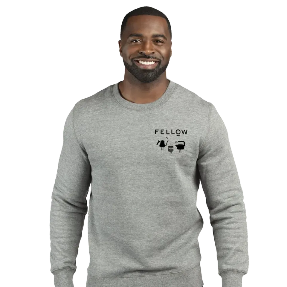 Fellow Logo sweat crew gris M recyclé
