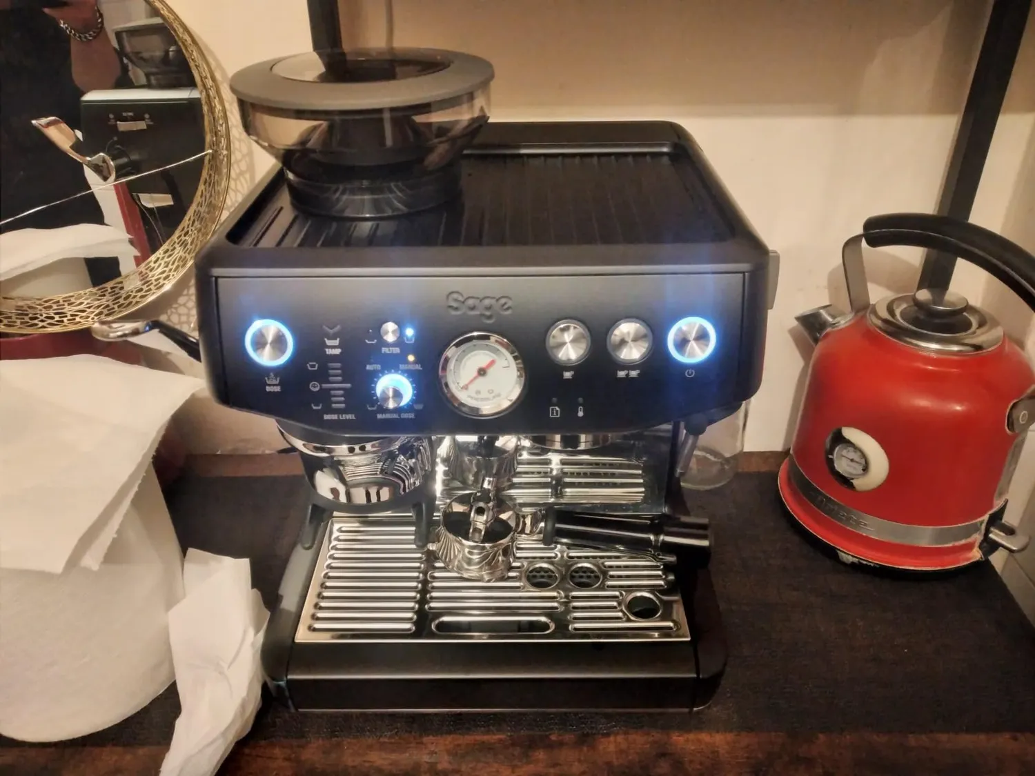 Sage Barista Express Impress machine espresso inox brosse