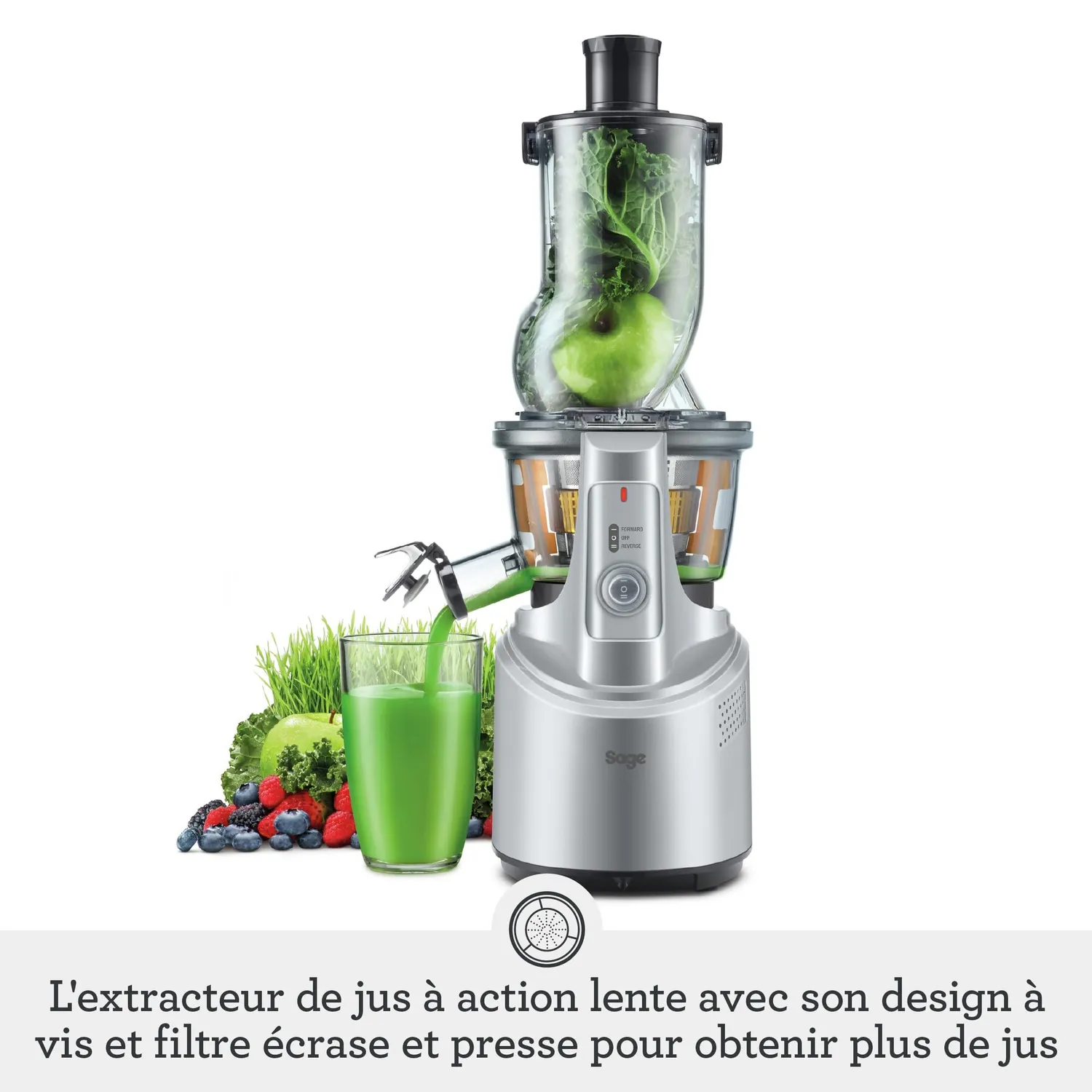 Sage Big Squeeze extracteur de jus slow juicer 81 mm