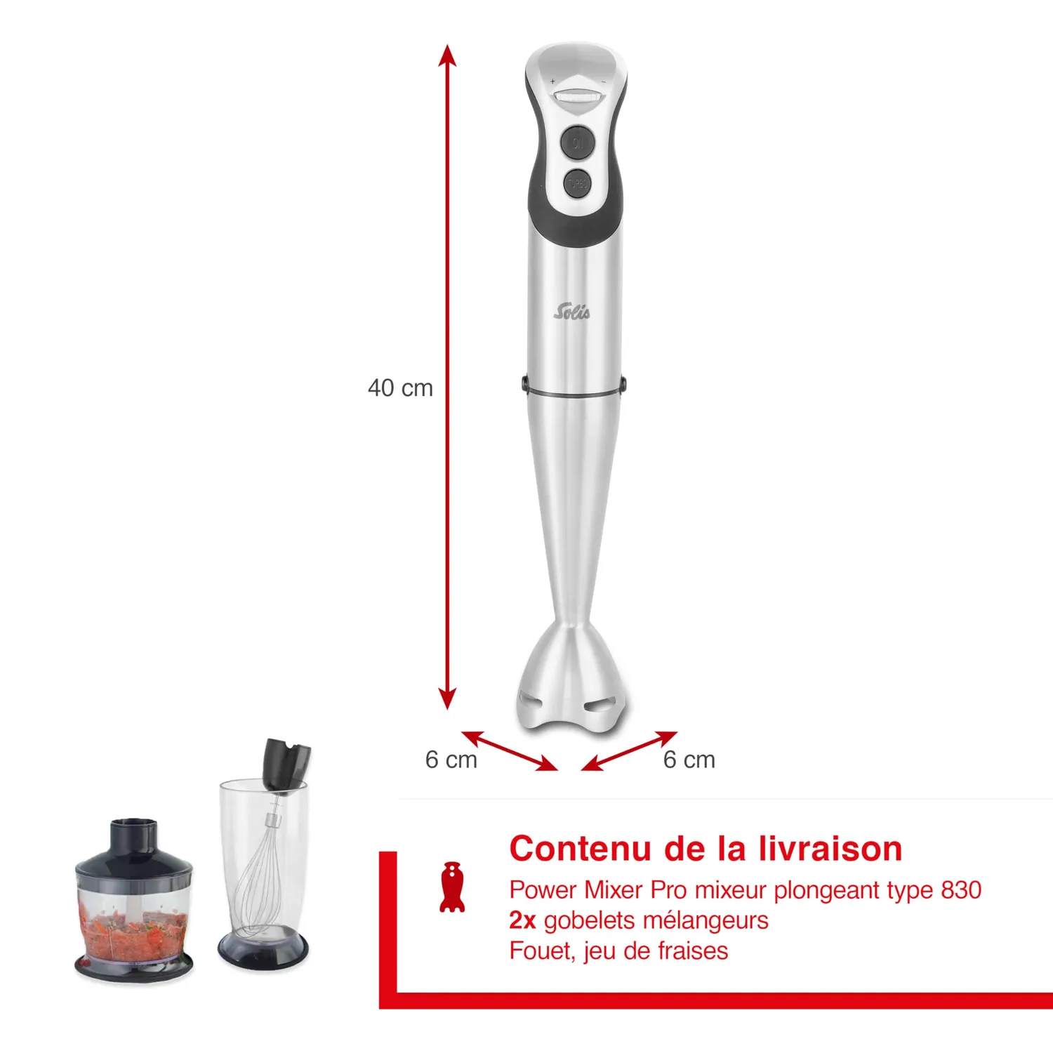 Solis Power Blender Pro 921.31 mixeur plongeant 800 W