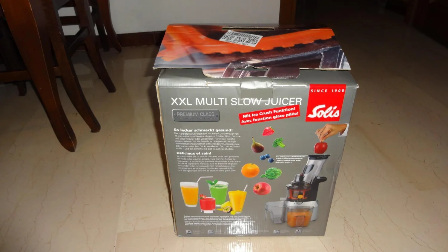 Solis 862 Multi Slow Juicer XXL extracteur 75mm