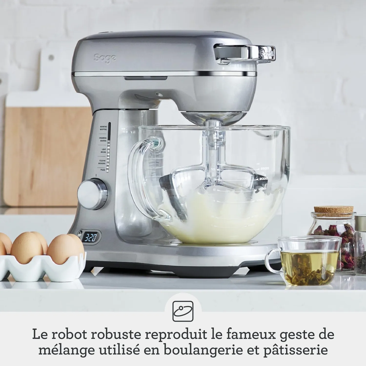 Sage Bakery Boss robot pétrisseur Aluminium Brossé 4,7 L