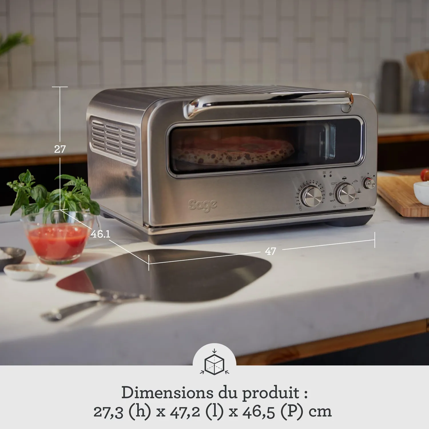 Sage Smart Oven Pizzaiolo four à pizza inox 400°C