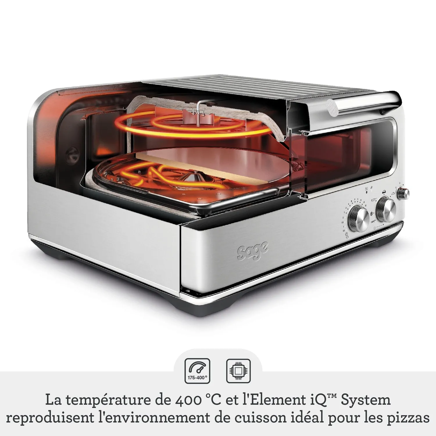 Sage Smart Oven Pizzaiolo four à pizza inox 400°C