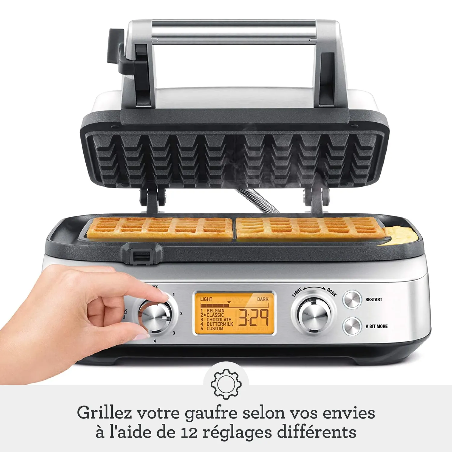 Sage Smart Waffle Pro gaufrier belge 12 réglages