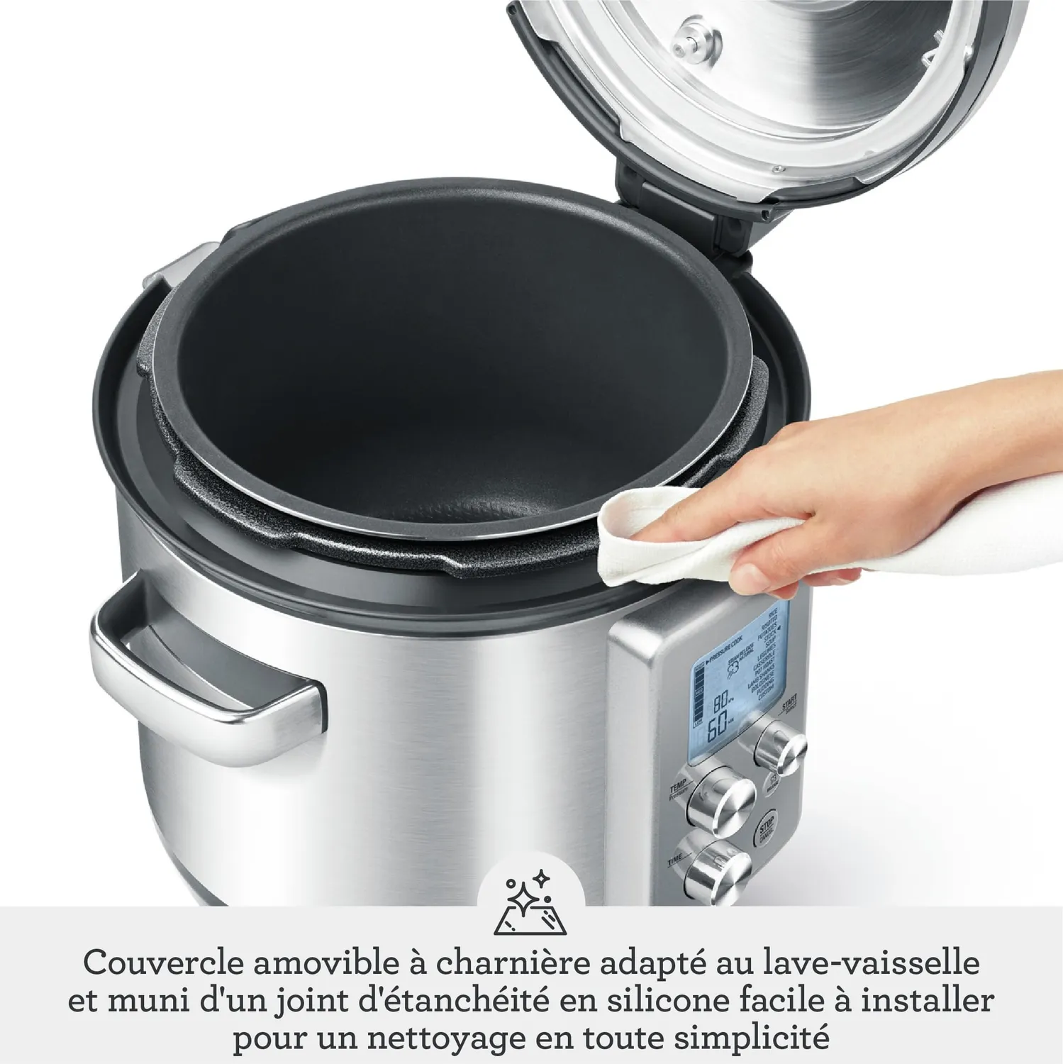 Sage Fast Slow Go Pro multicuiseur Slow Pro inox pression