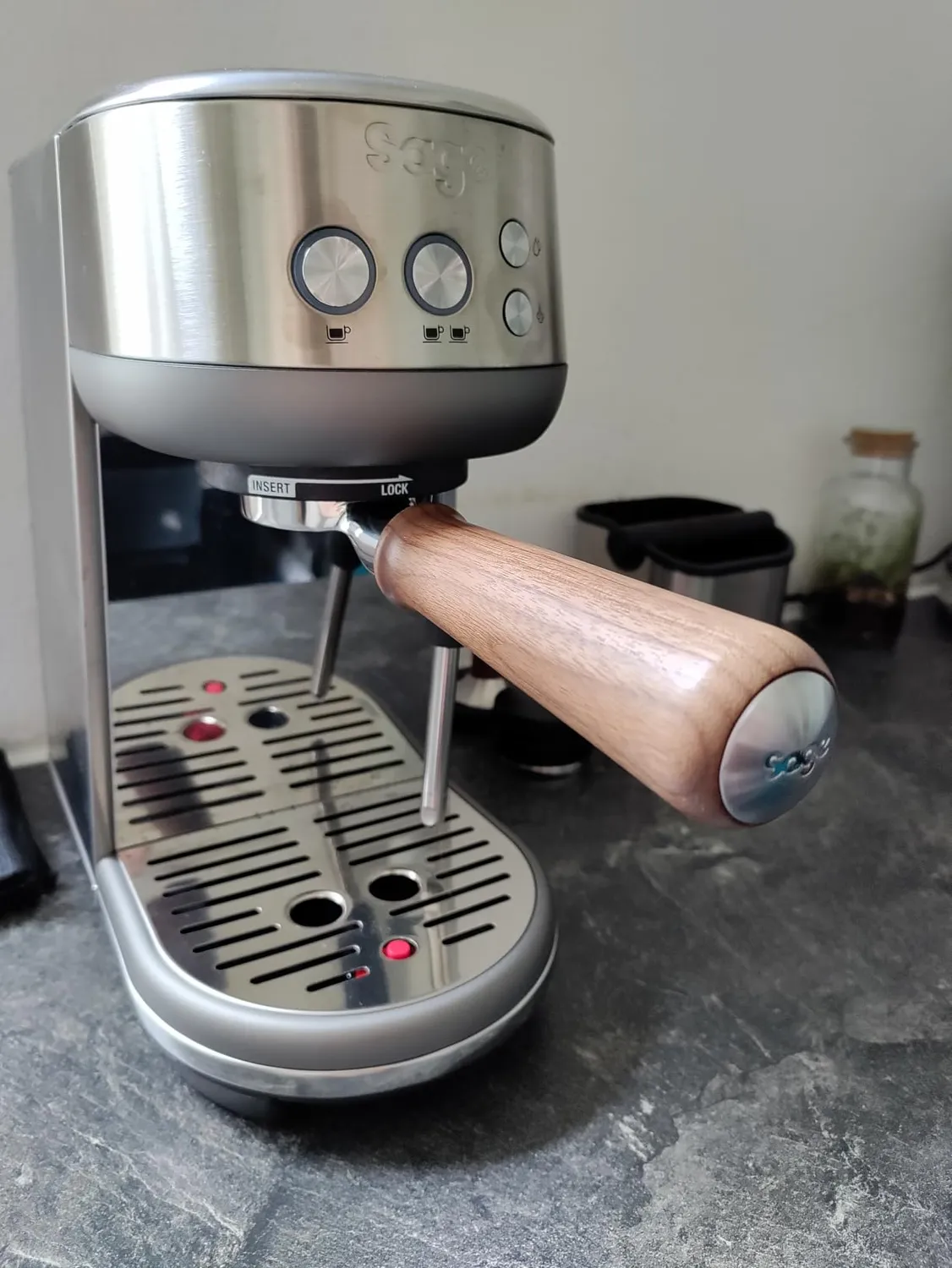 Sage Naked Portafilter 54mm porte-filtre sans fond noyer