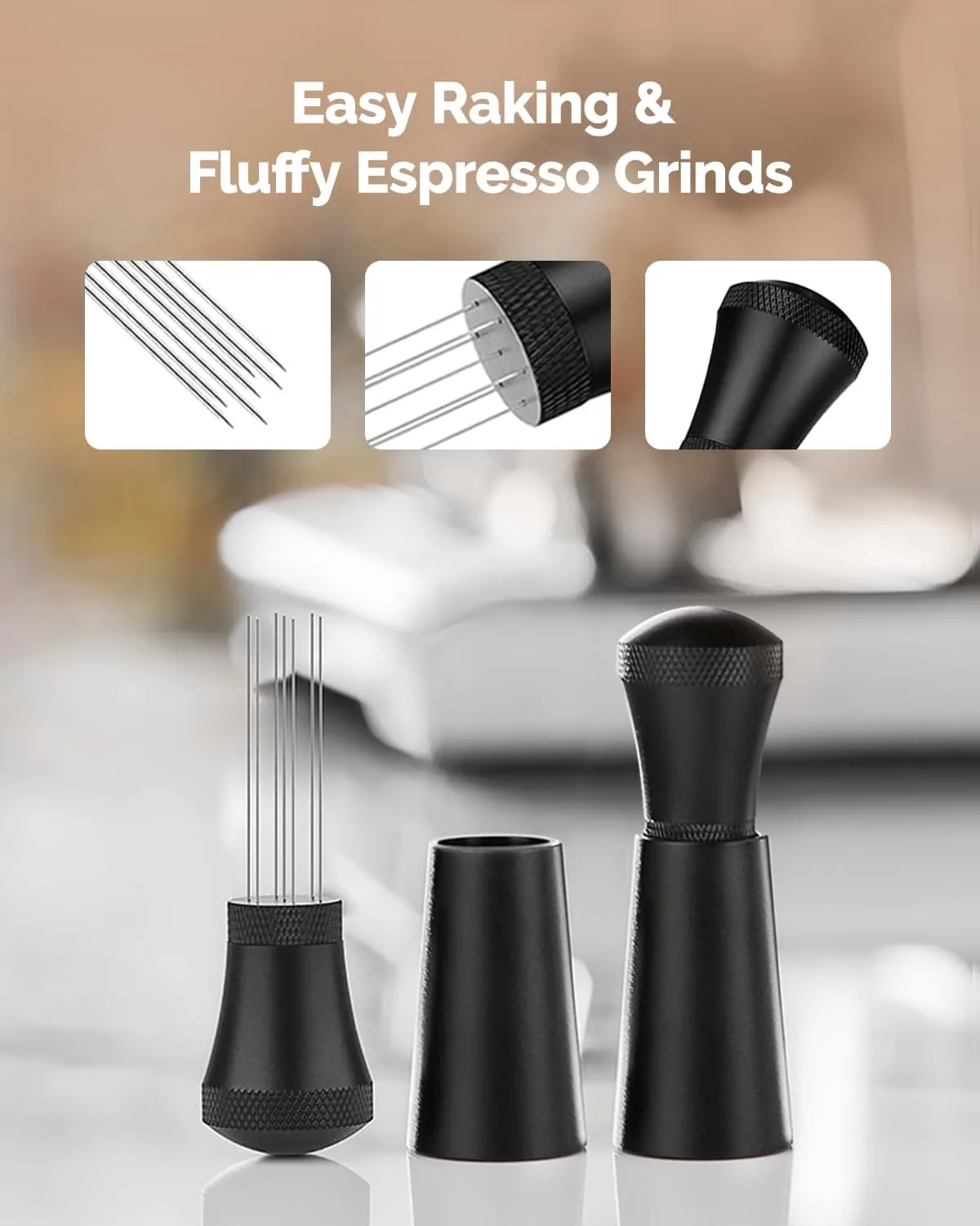 Maestri House kit expresso 4 pièces pichet inox WDT