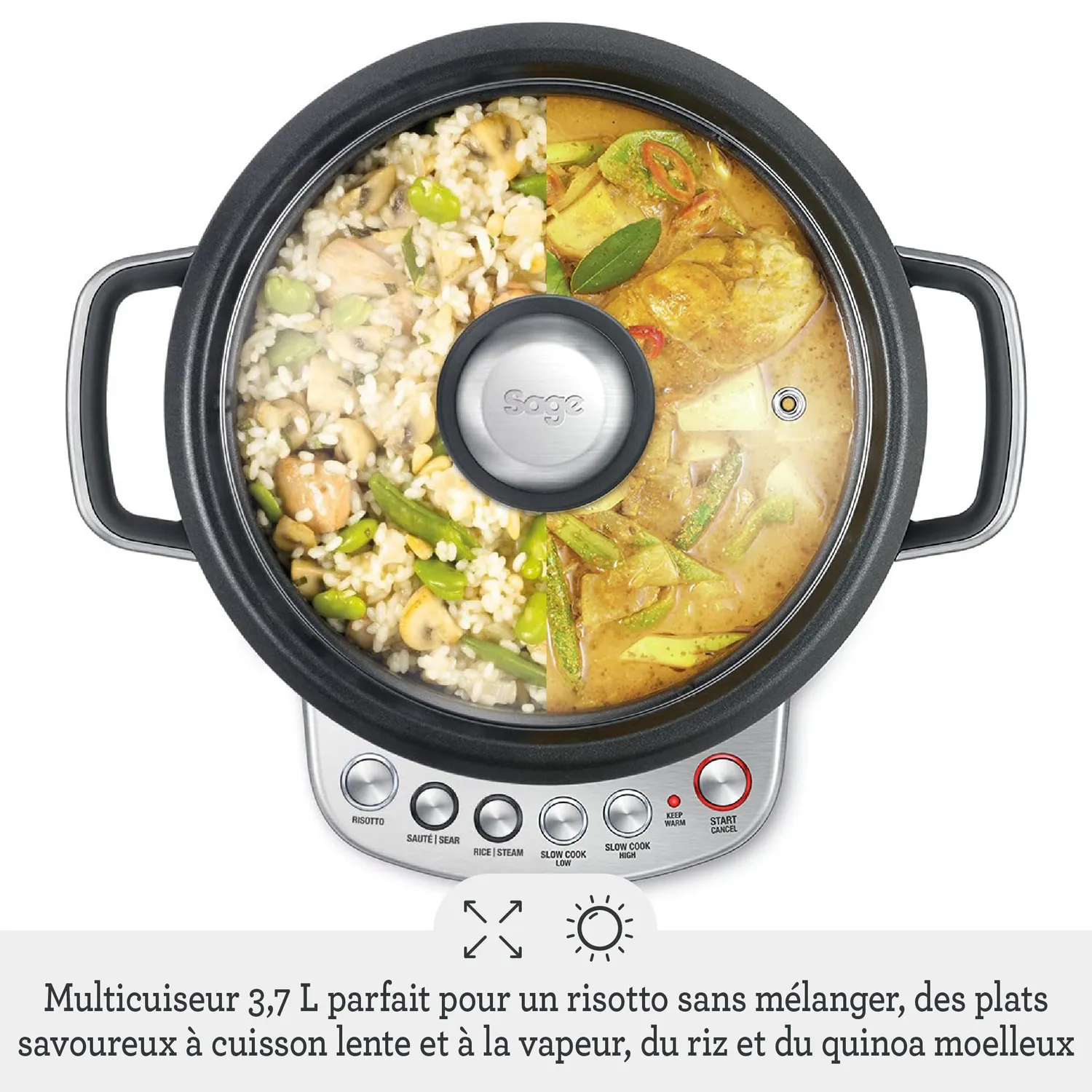Sage Risotto Plus multicuiseur riz inox maintien chaud
