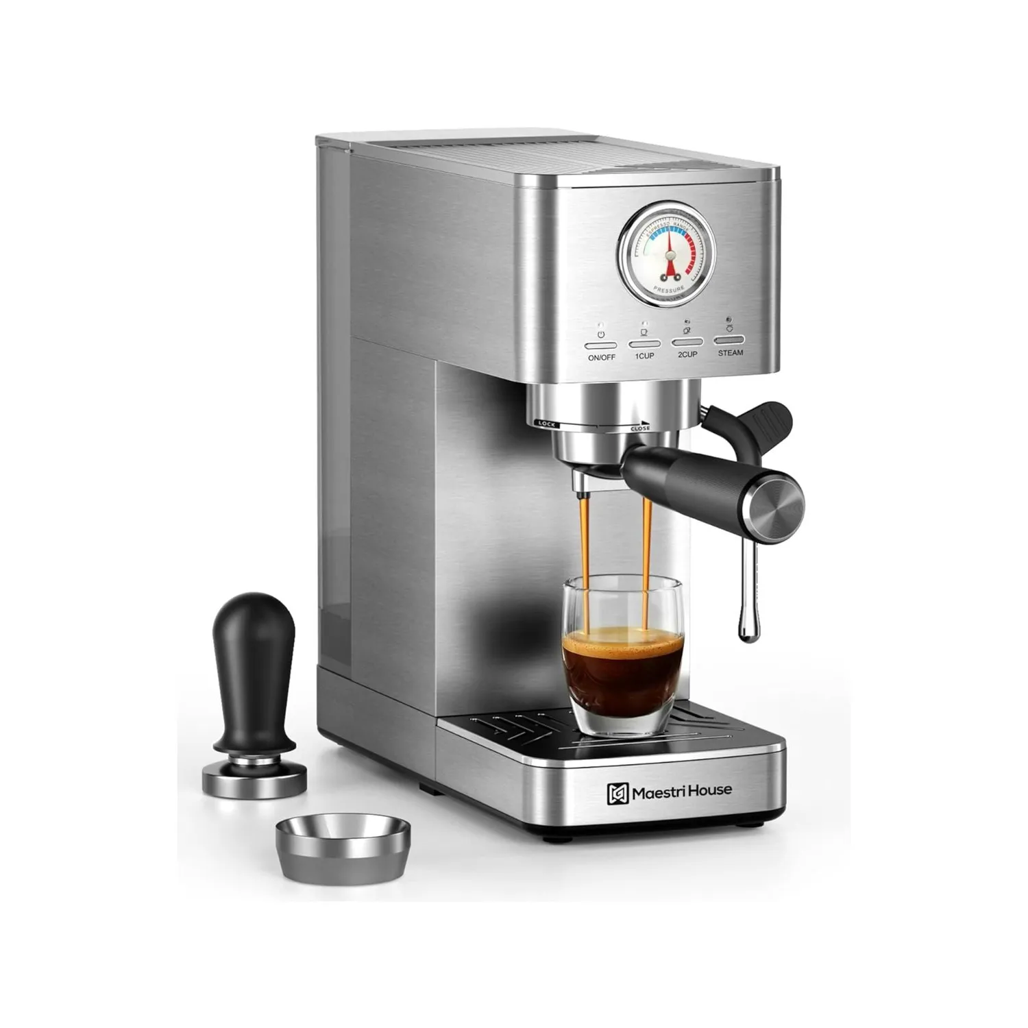 Maestri House Lab MHCM01 machine espresso noire 20 bars