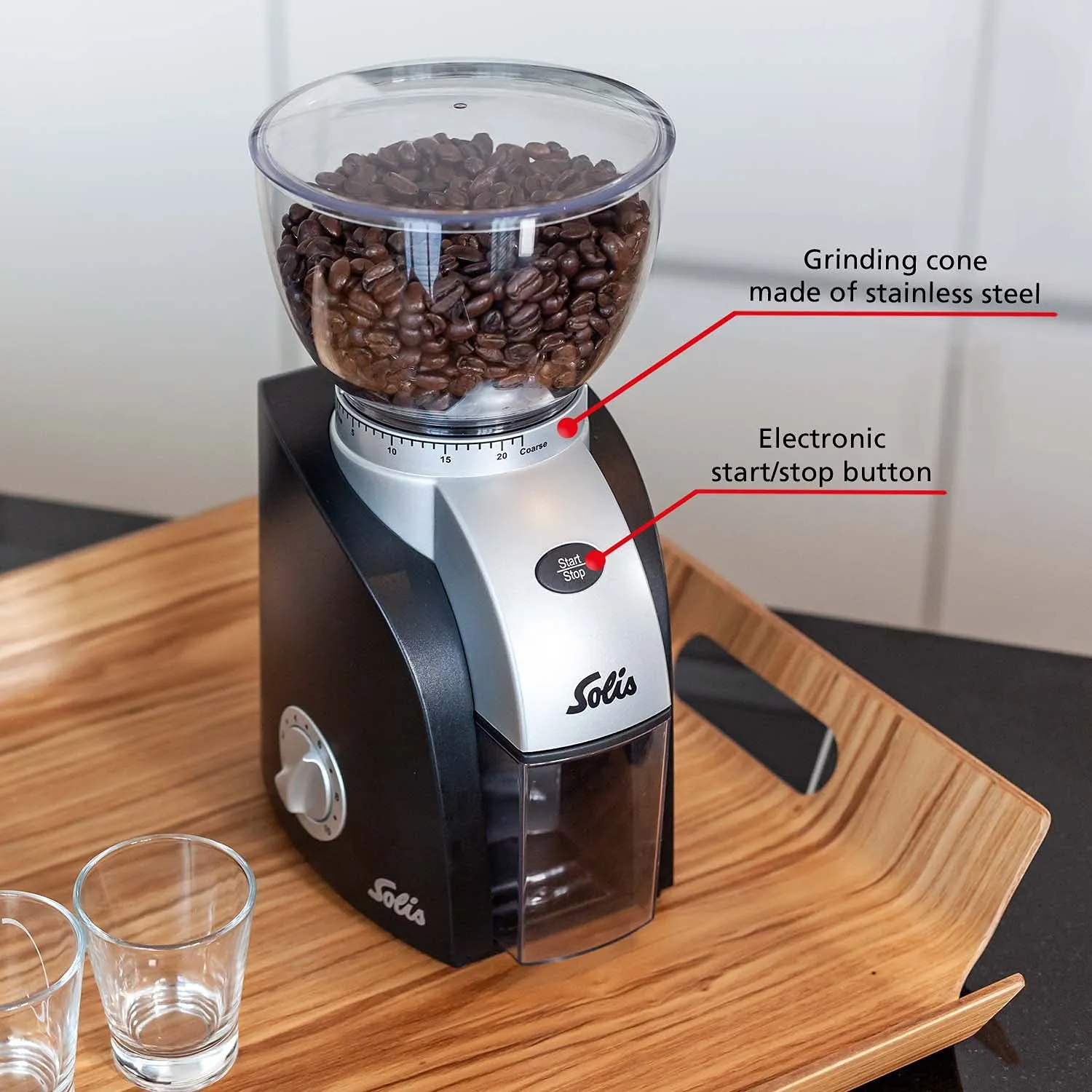 Solis Scala Plus 1661 moulin à café électrique noir 250 g