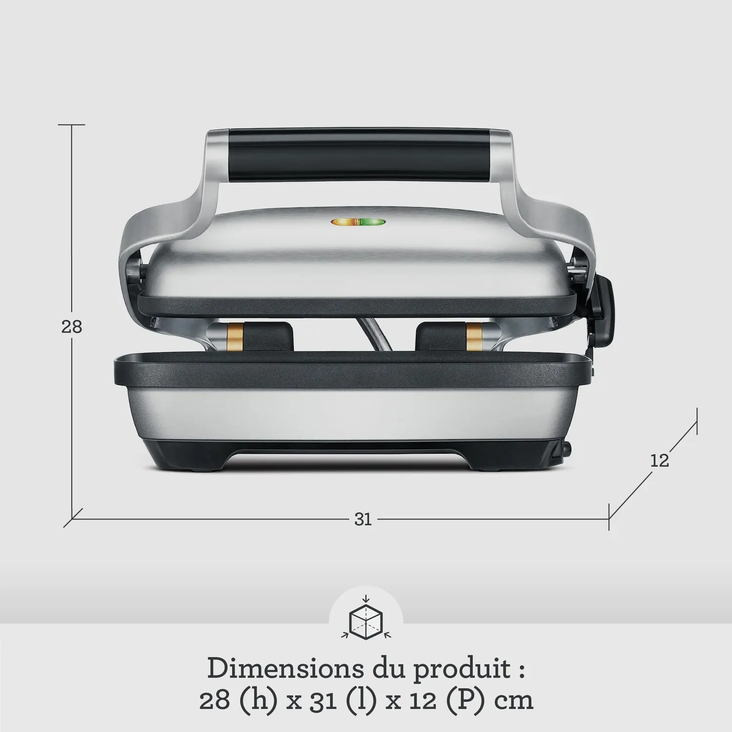 Sage Perfect Press grille sandwich acier brossé