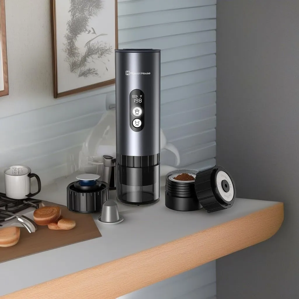 Maestri House GC-CP020 machine espresso portable chauffante gris