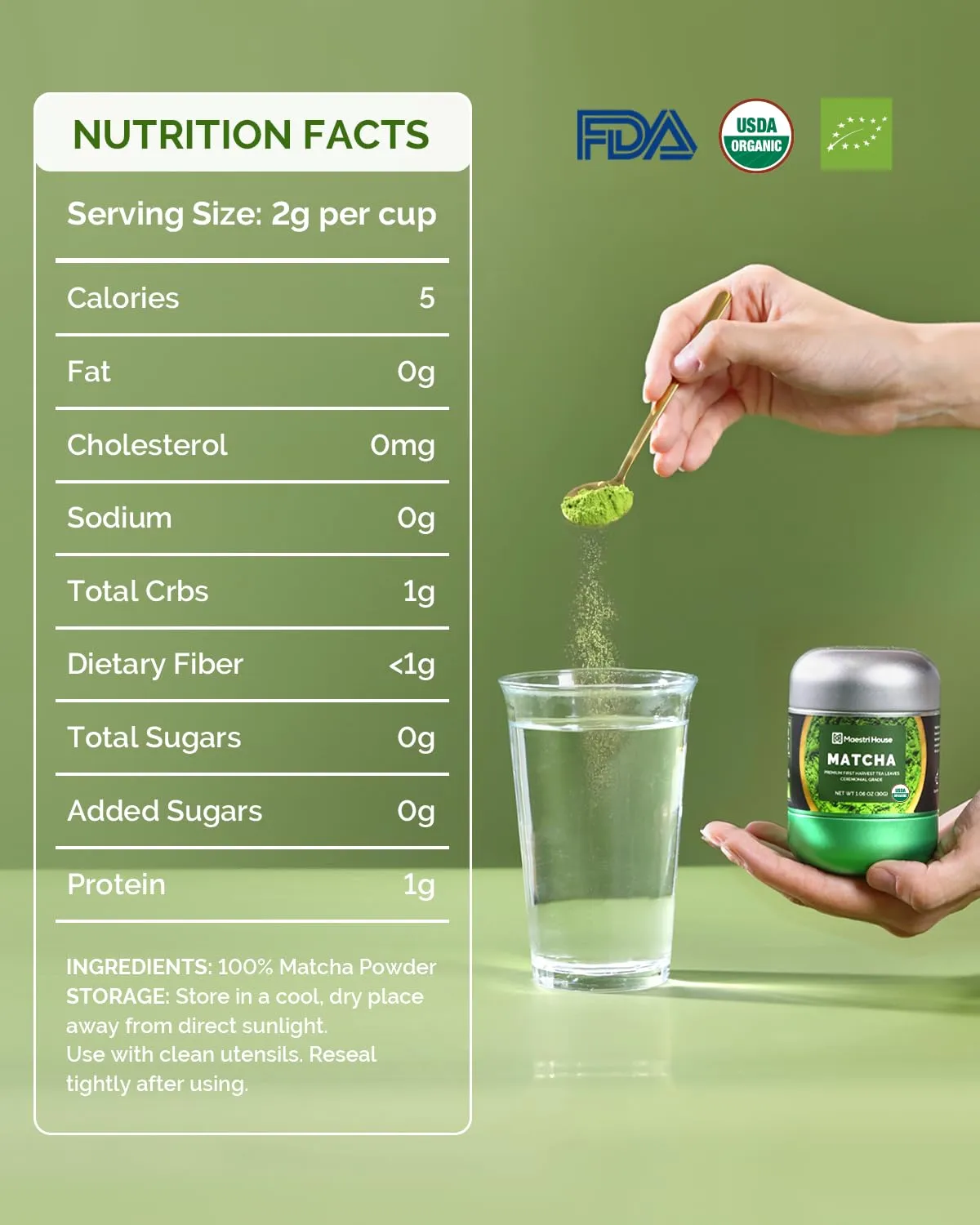 Maestri House House matcha cérémonie bio 30 g première récolte
