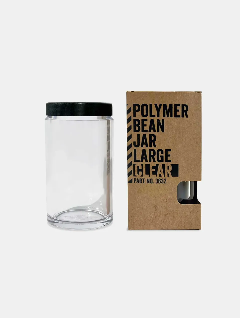 Comandante Polymer Bean Jar Large bocal transparent avec couvercle