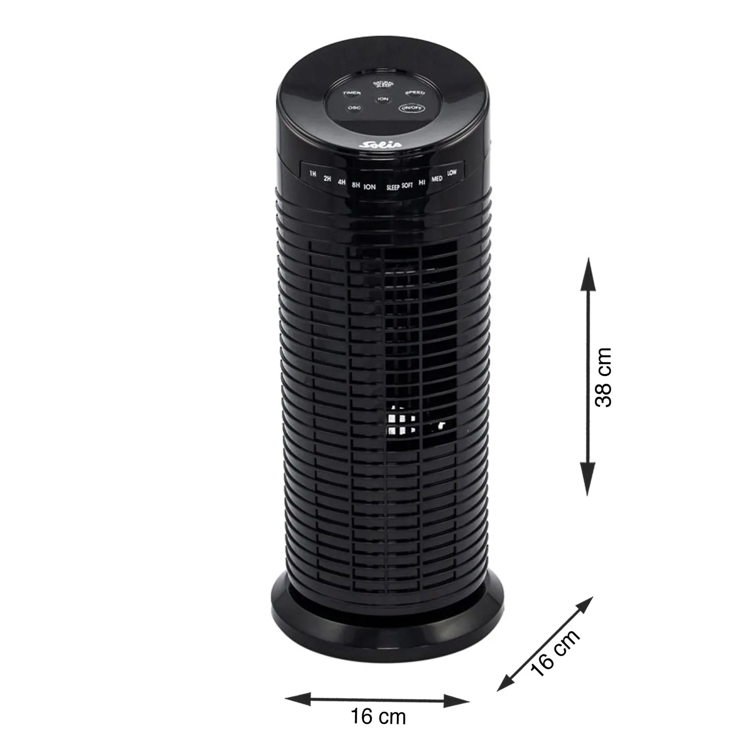 Solis 970.97 ventilateur tour 38 cm noir à ions