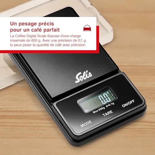 Solis 1030 balance café précision 650 g mouture 0,1 g