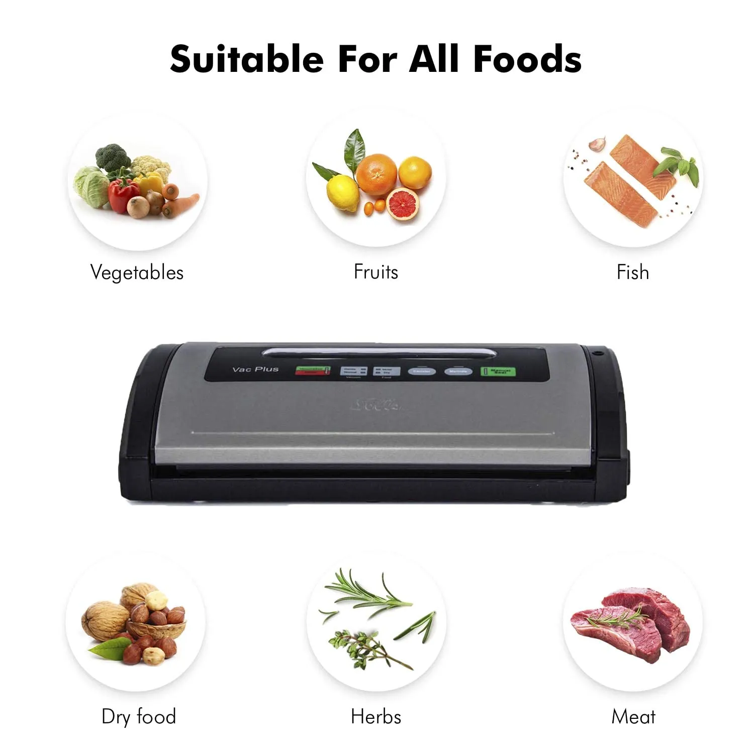 Solis EasyVac Plus 922.16 machine sous vide noir inox