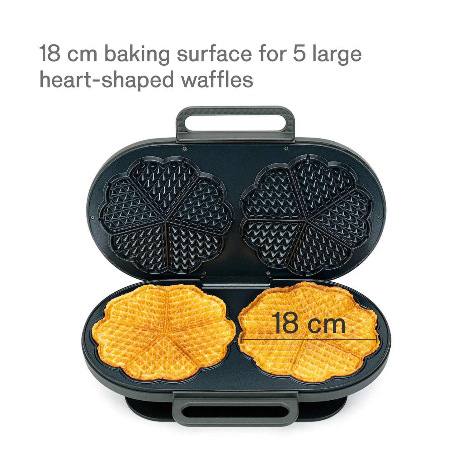 Wilfa Joy Double gaufrier double 2x5 cœurs 18 cm