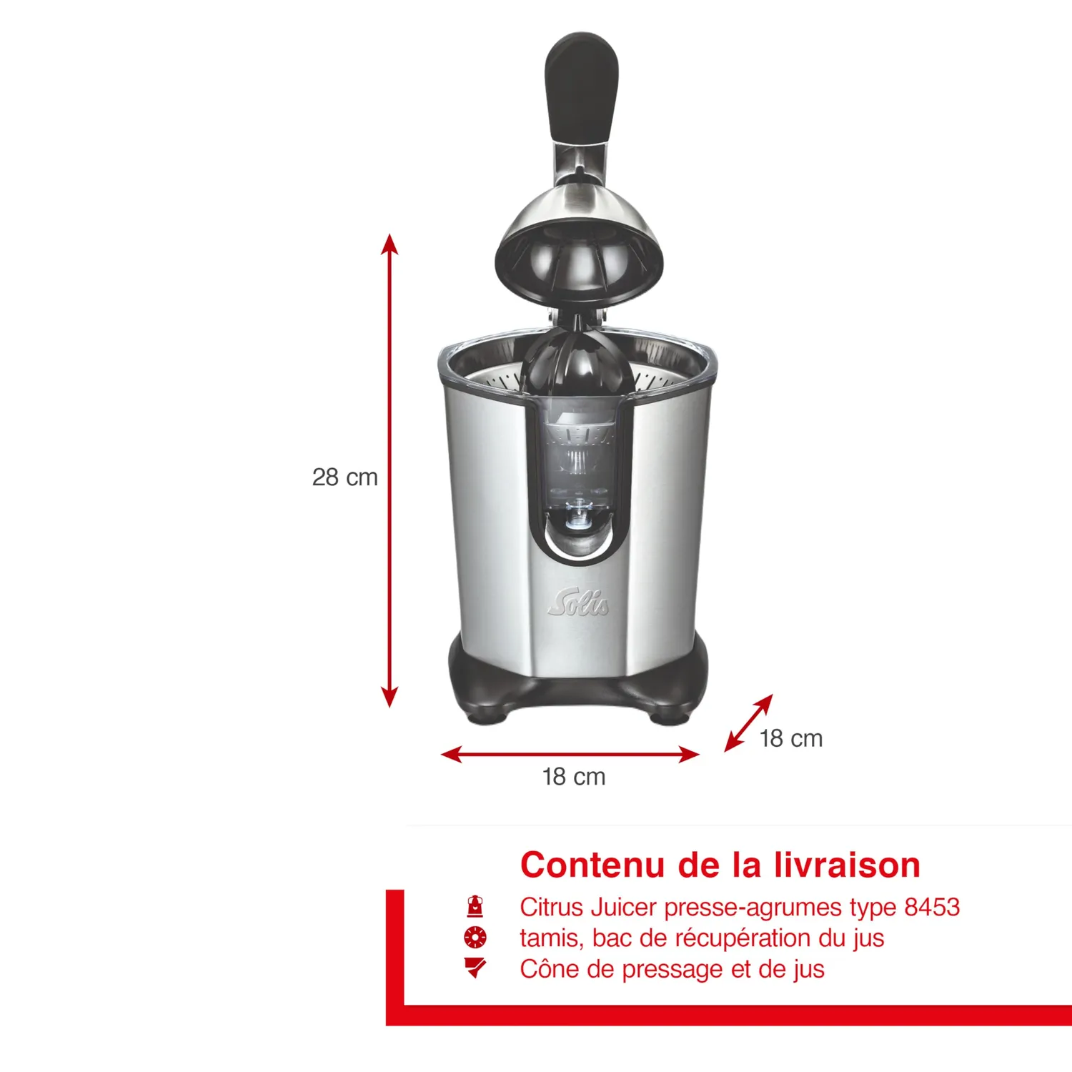 Solis Citrus Juicer 8453 presse-agrumes inox 160 W