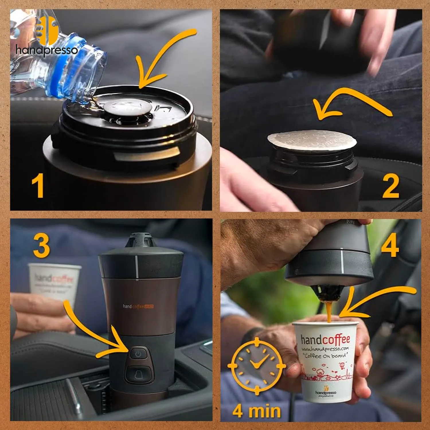 Handpresso Handcoffee Auto 21000 cafetière 12V Senseo voiture