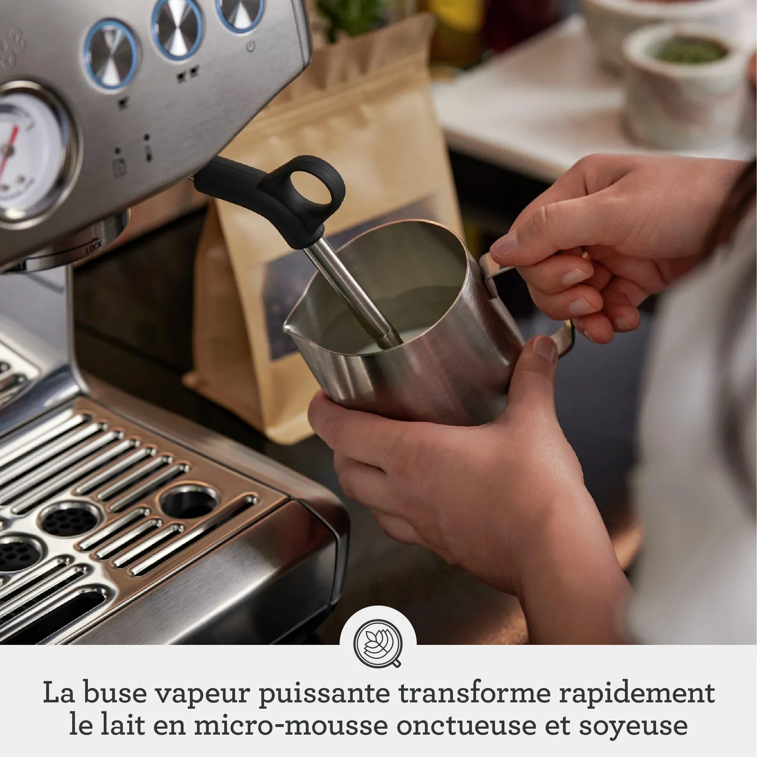 Sage Barista Express Impress machine espresso inox brosse