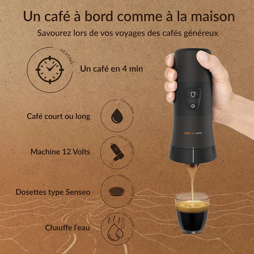 Handpresso Handcoffee Auto 21002 Cafetière 12V Senseo Pack