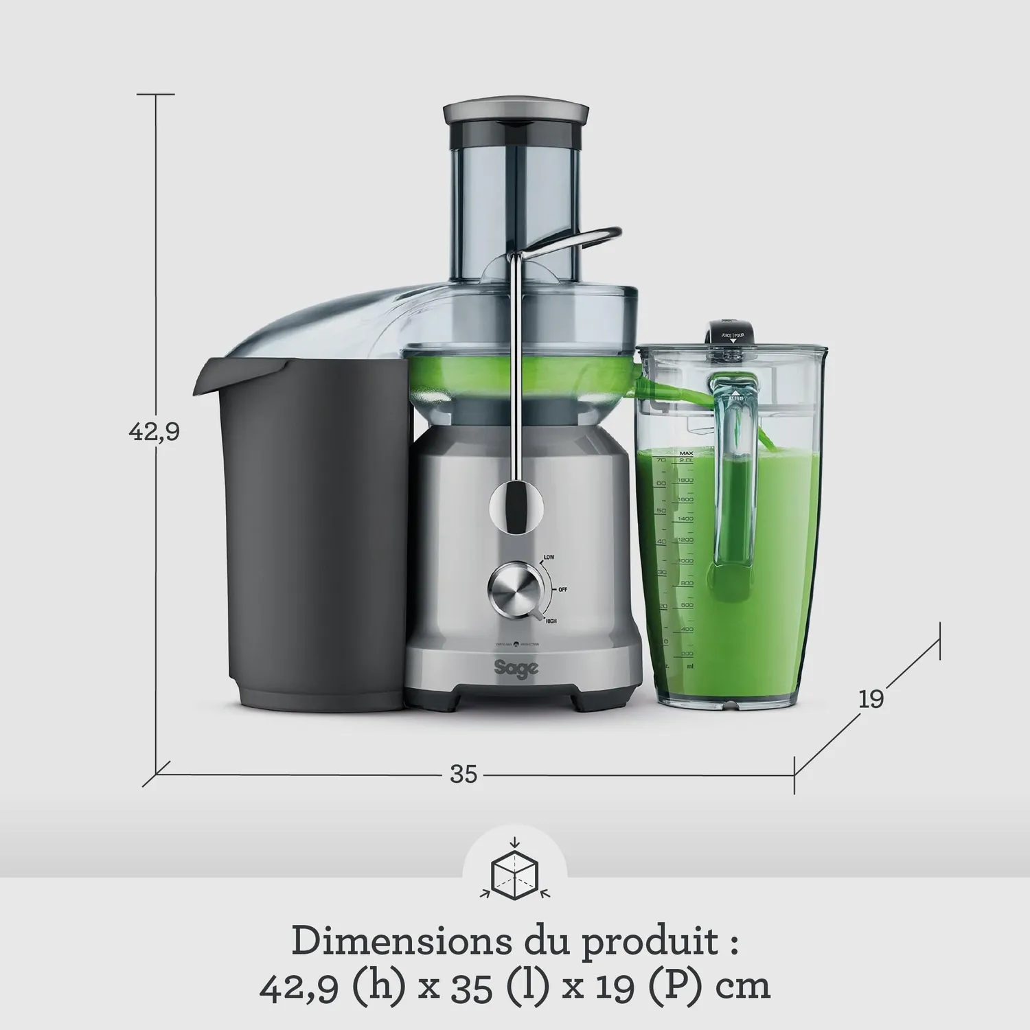 Sage Nutri Juicer Cold SJE430 extracteur de jus argent