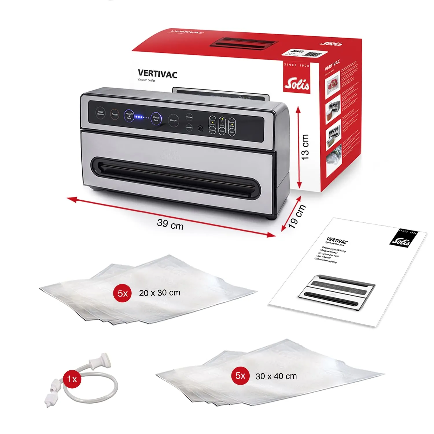Solis VertiVac 5704 machine sous vide inox 130 W