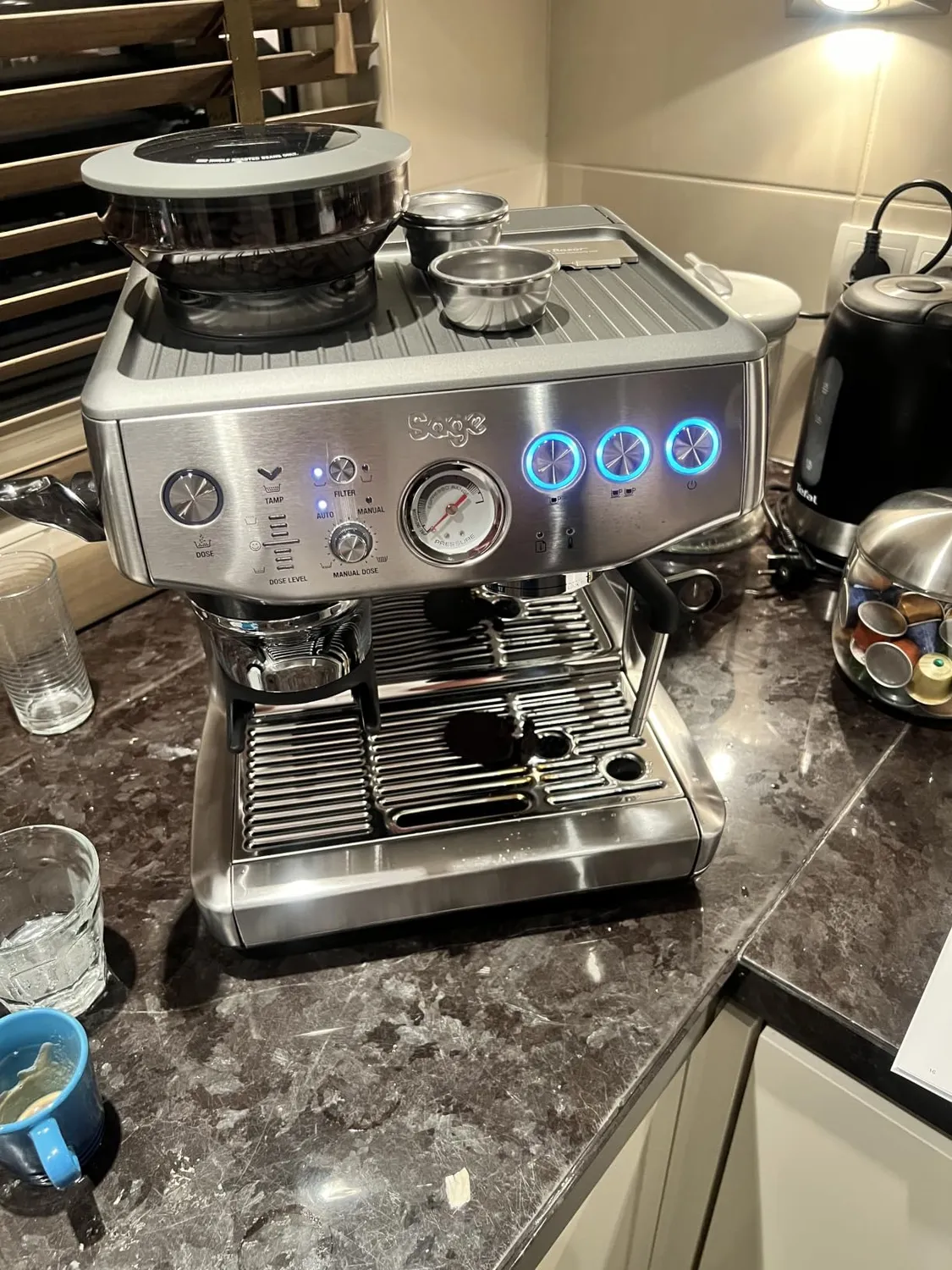 Sage Barista Express Impress machine espresso inox brosse