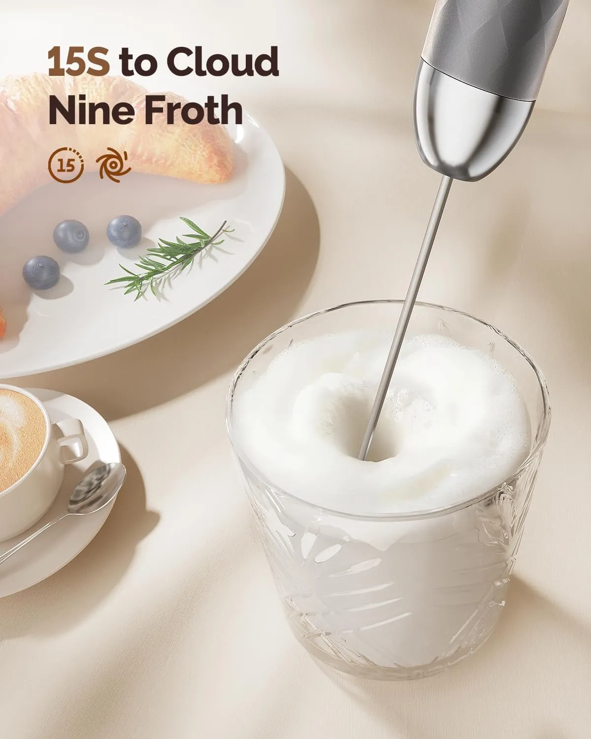 Maestri House LunaFro 2.0 mousseur lait blanc vitesse continue