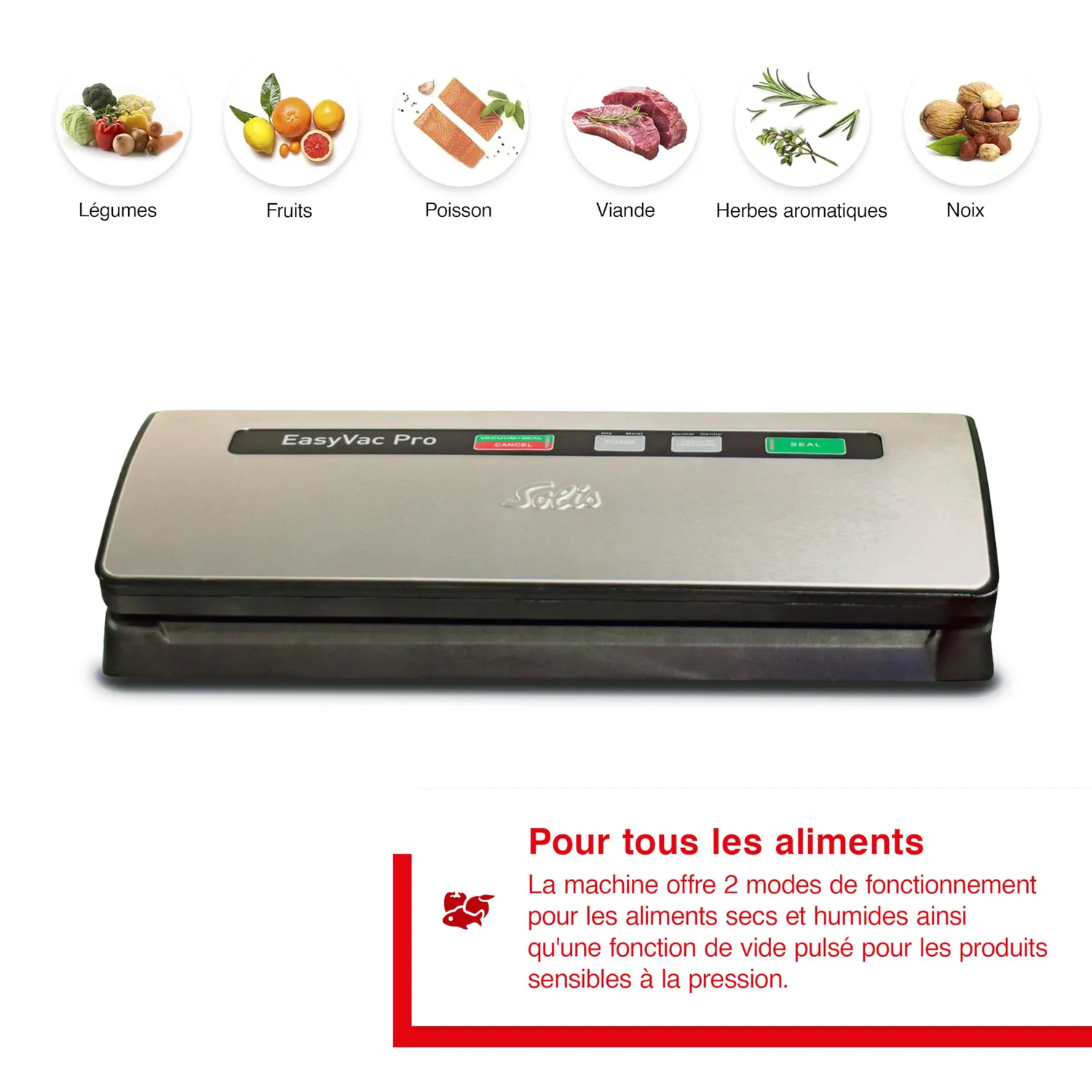Solis Easy Vac Pro 569 machine sous vide Noir Argent large