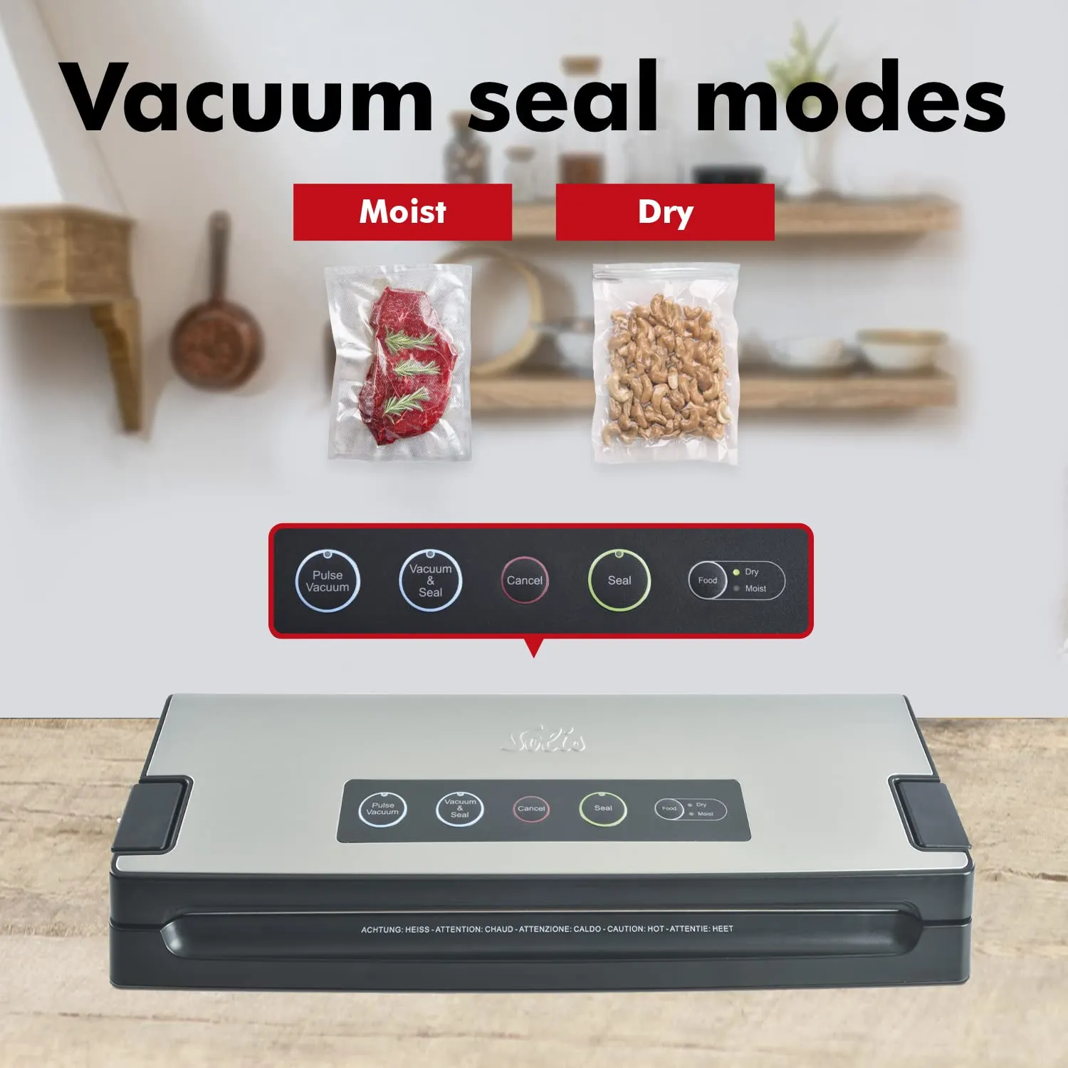 Solis Vac Premium 574 machine sous vide gris + 2 rouleaux