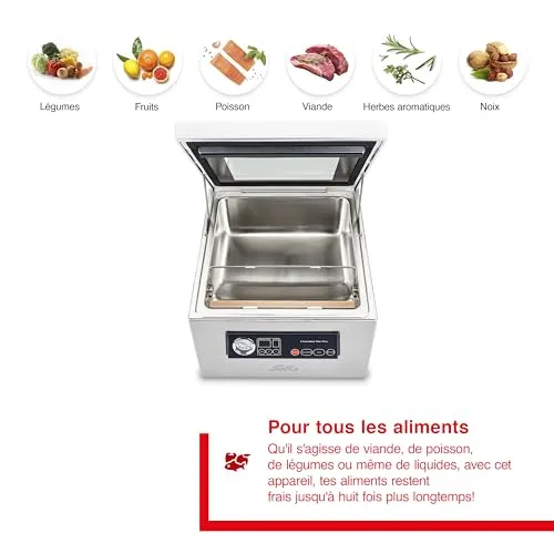 Solis Chamber Vac Pro 5702 machine sous vide 7 L + 30 sacs