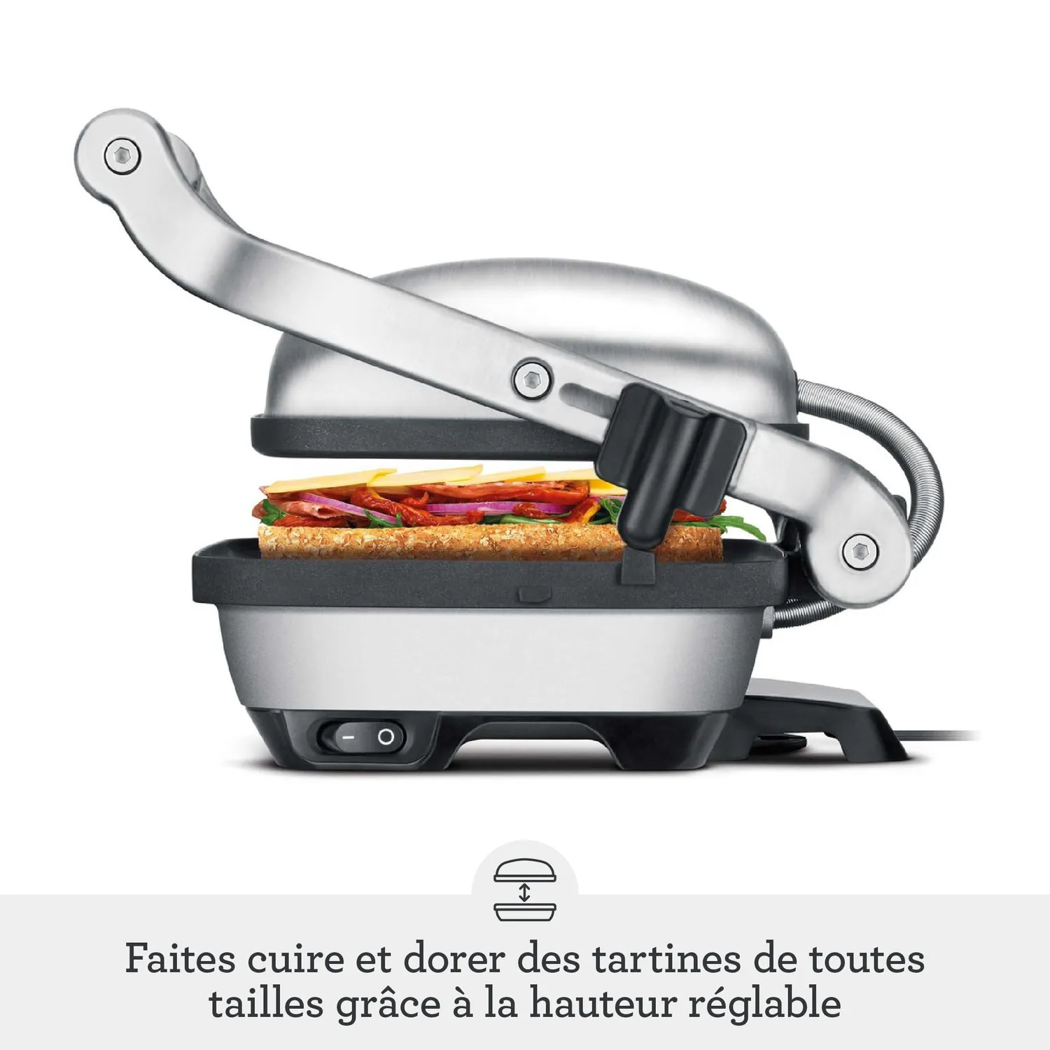 Sage Perfect Press grille sandwich acier brossé